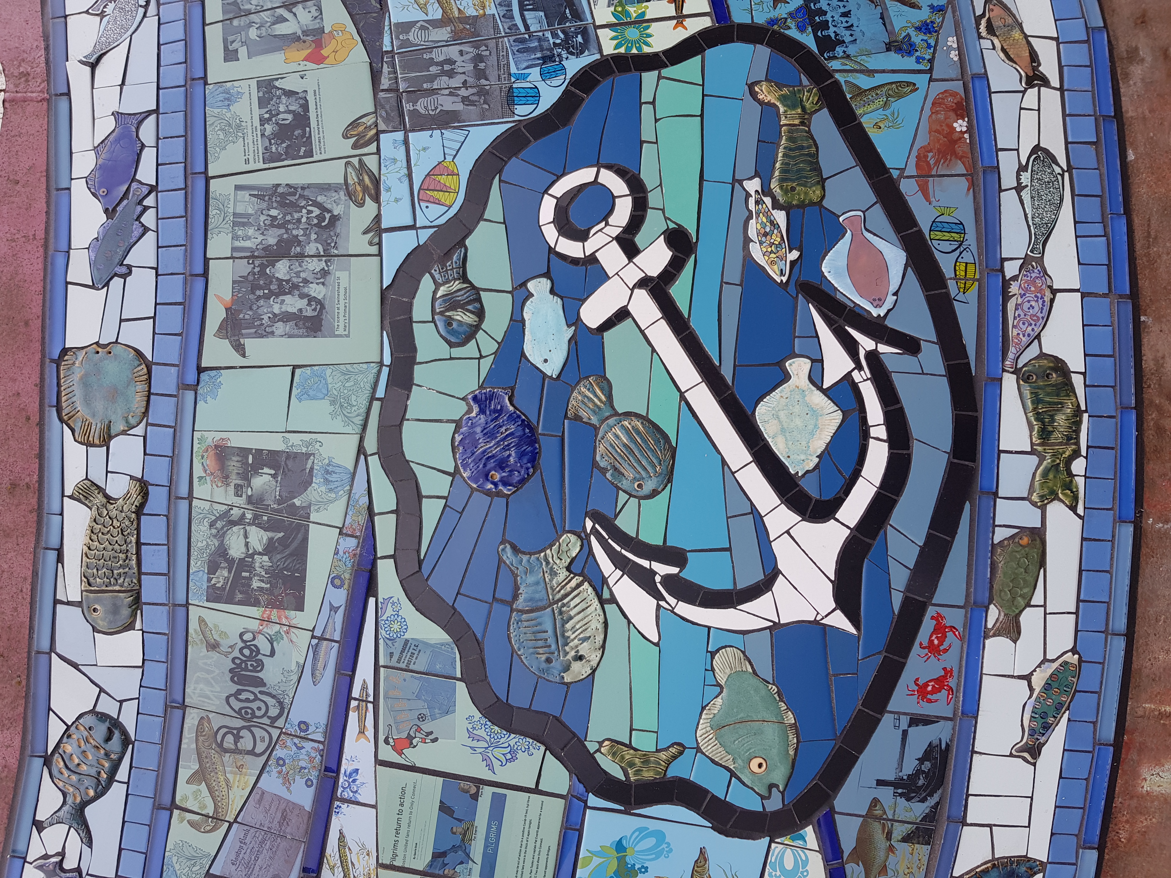 Closer view of finished Boston Buoys fish