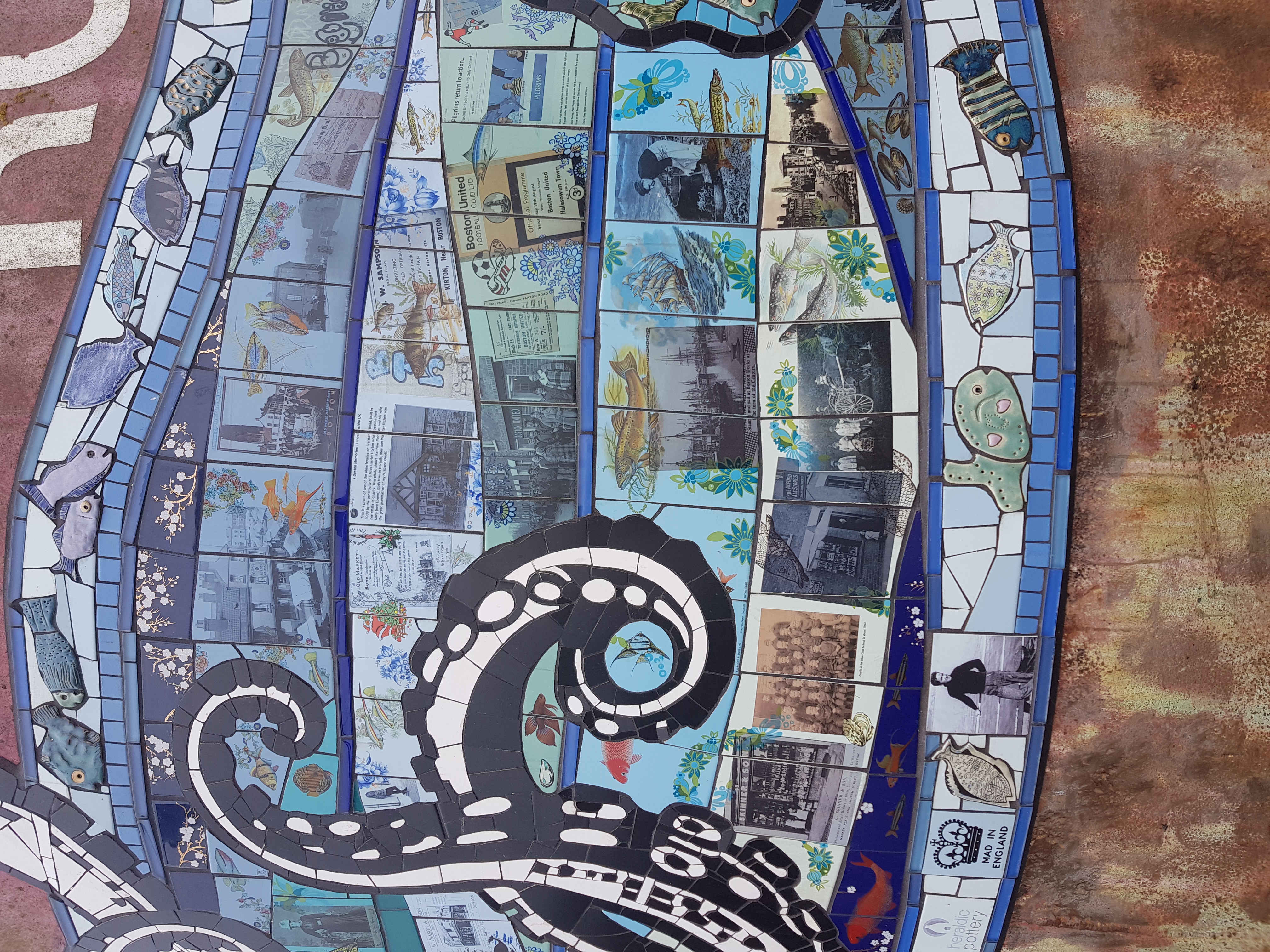 Closer view of finished Boston Buoys fish