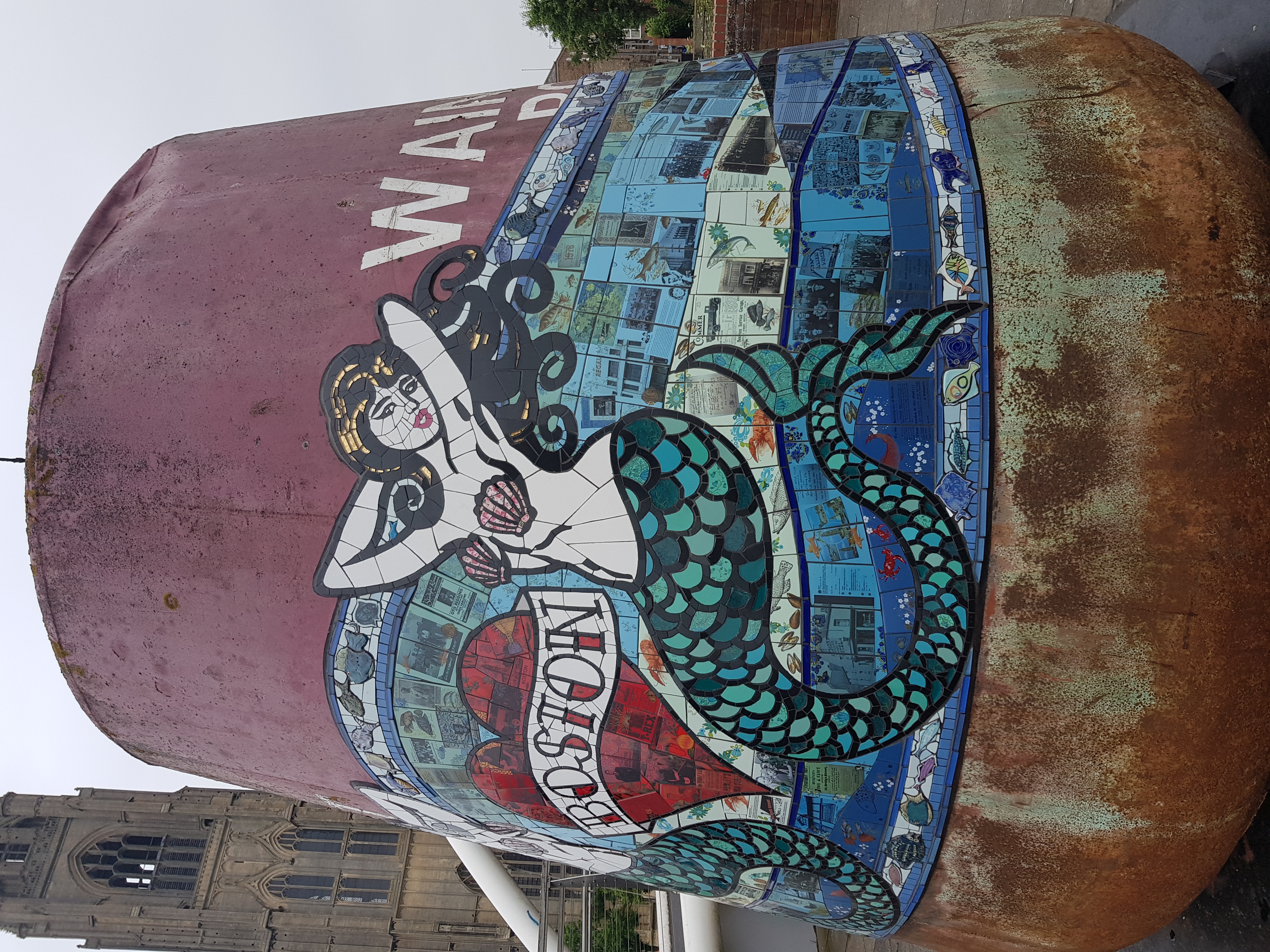Closer view of finished Boston Buoys fish