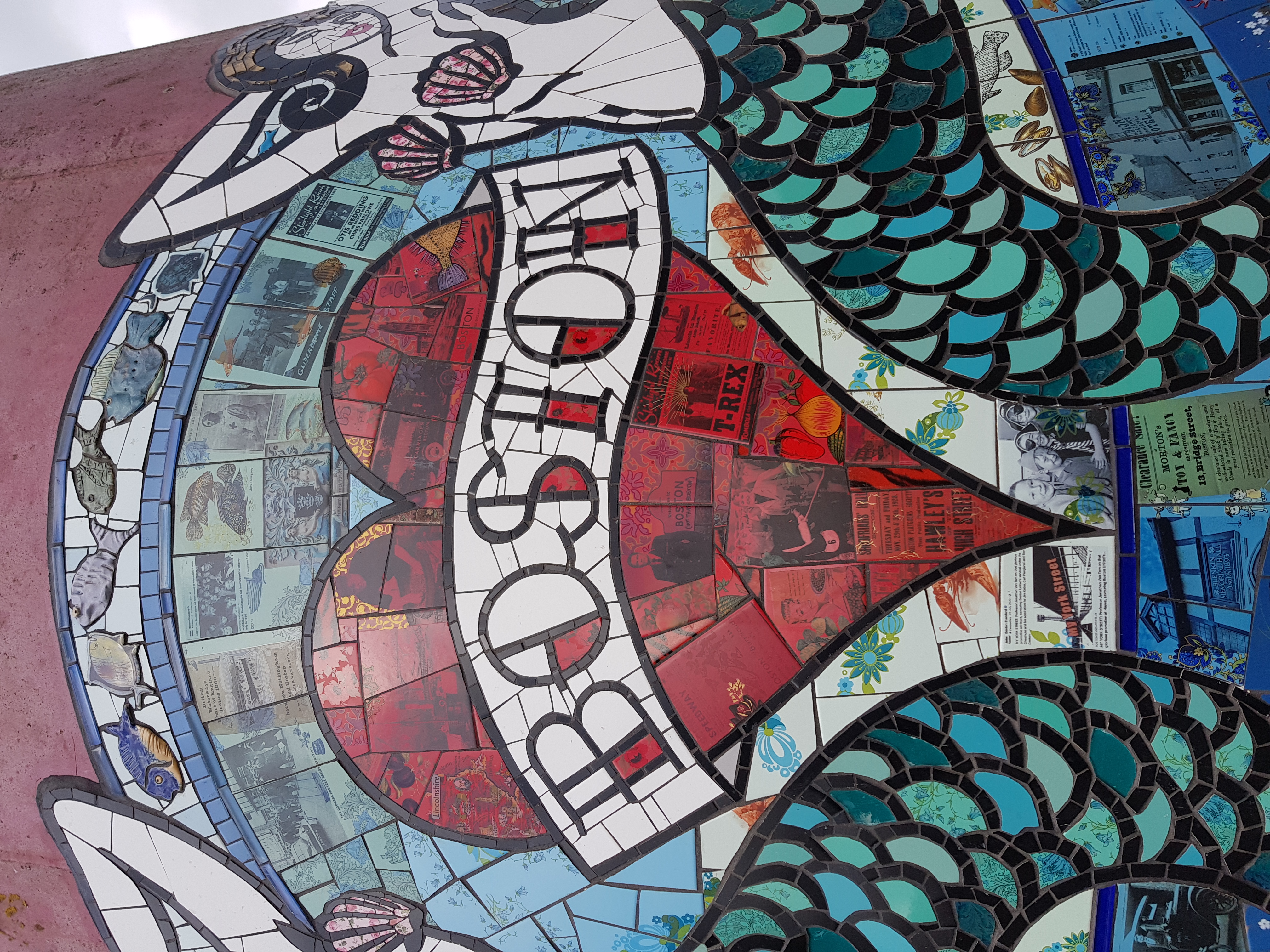 Closer view of finished Boston Buoys fish