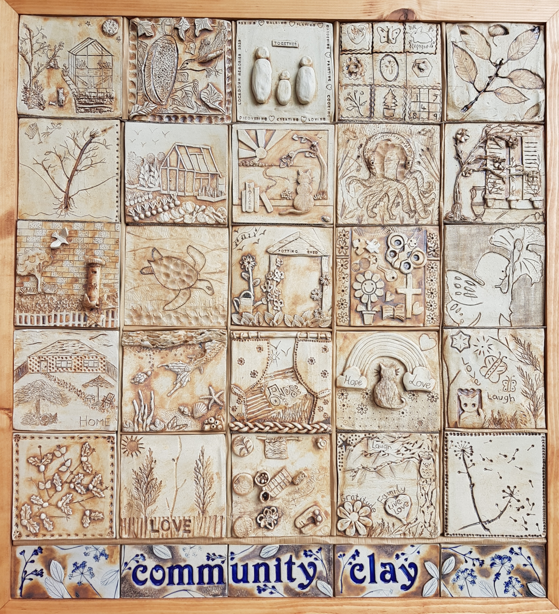 Community project ceramic mural